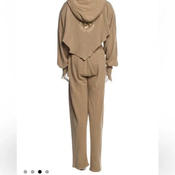 Sami Miro vintage lounge set…v cut zip up hoodie and safety pin sweatpants Jumpsuits & Rompers